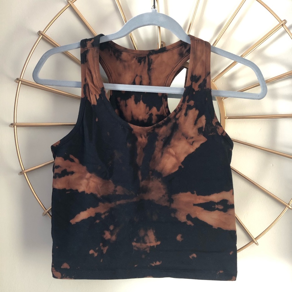 COPY - COPY - Bleach Tie dye tank top crop top bl…